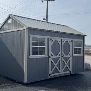 Side Lofted Utility Painted Dark Gray & Light Gray