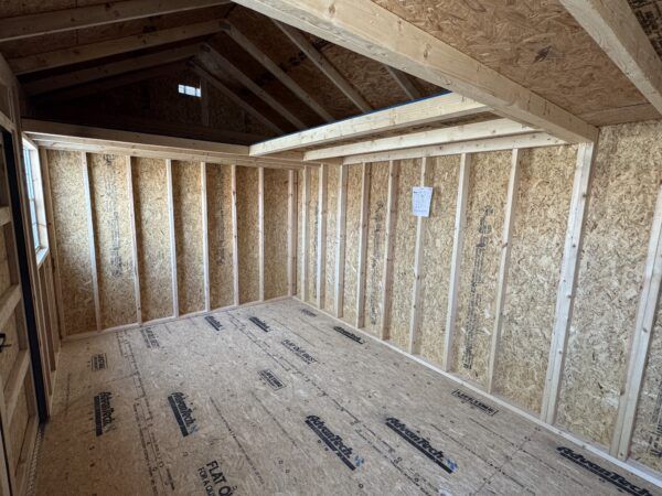 10x16 Side Lofted Utility Painted Dark Gray & Light Gray - Image 3