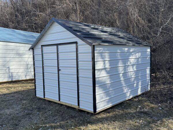 10x12 Value Shed 29 Gauge Steel White & Black - Image 5