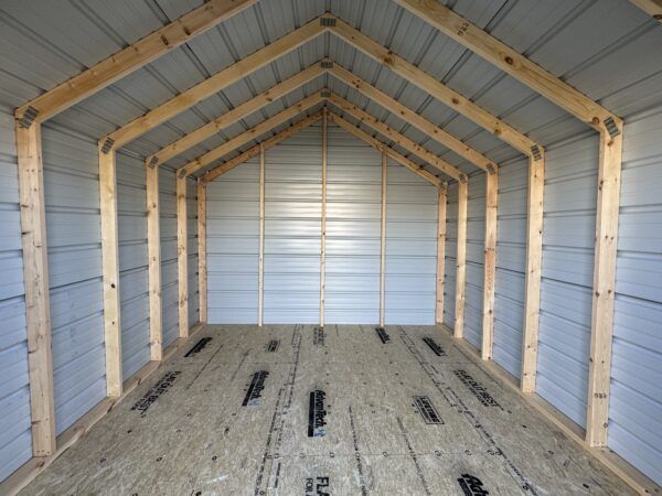 10x12 Value Shed 29 Gauge Steel White & Black - Image 3