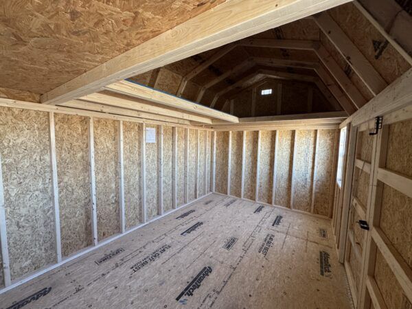 Side Lofted Barn Painted	White & Light Gray - Image 4